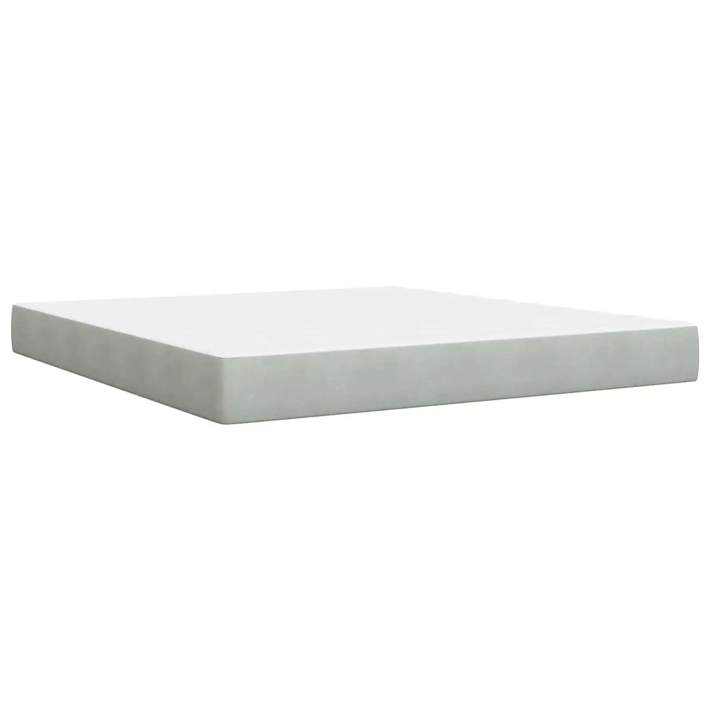 Letto con Box Spring, Materasso e LED Grigio Chiaro Velluto 3452228