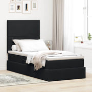 Letto con contenitore LED e materasso Nero 90 x 190 cm Velluto 3372575