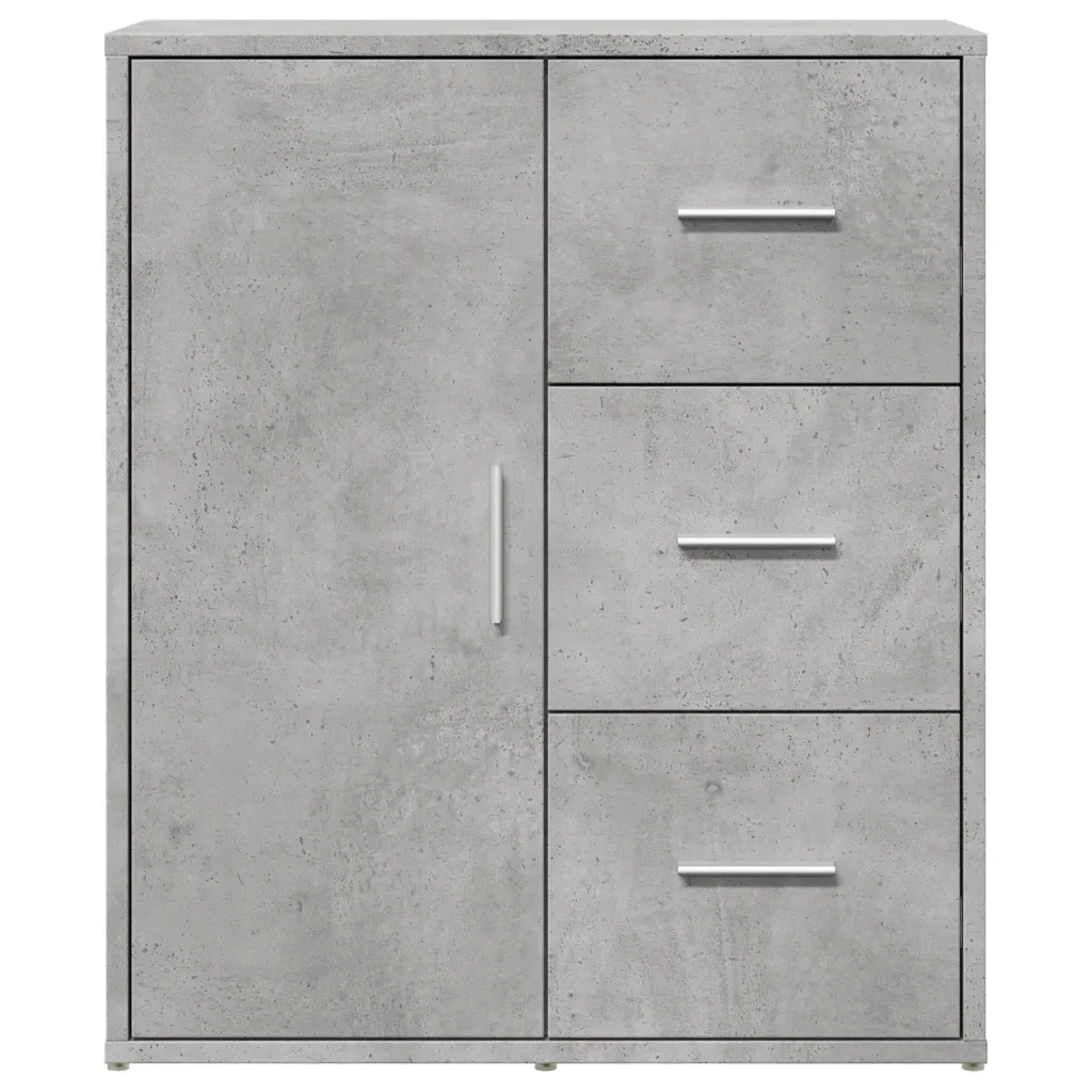 Credenza-Buffet-Armadio da cucina Grigio Cemento 60x31x70 cm in Legno Multistrato 534482