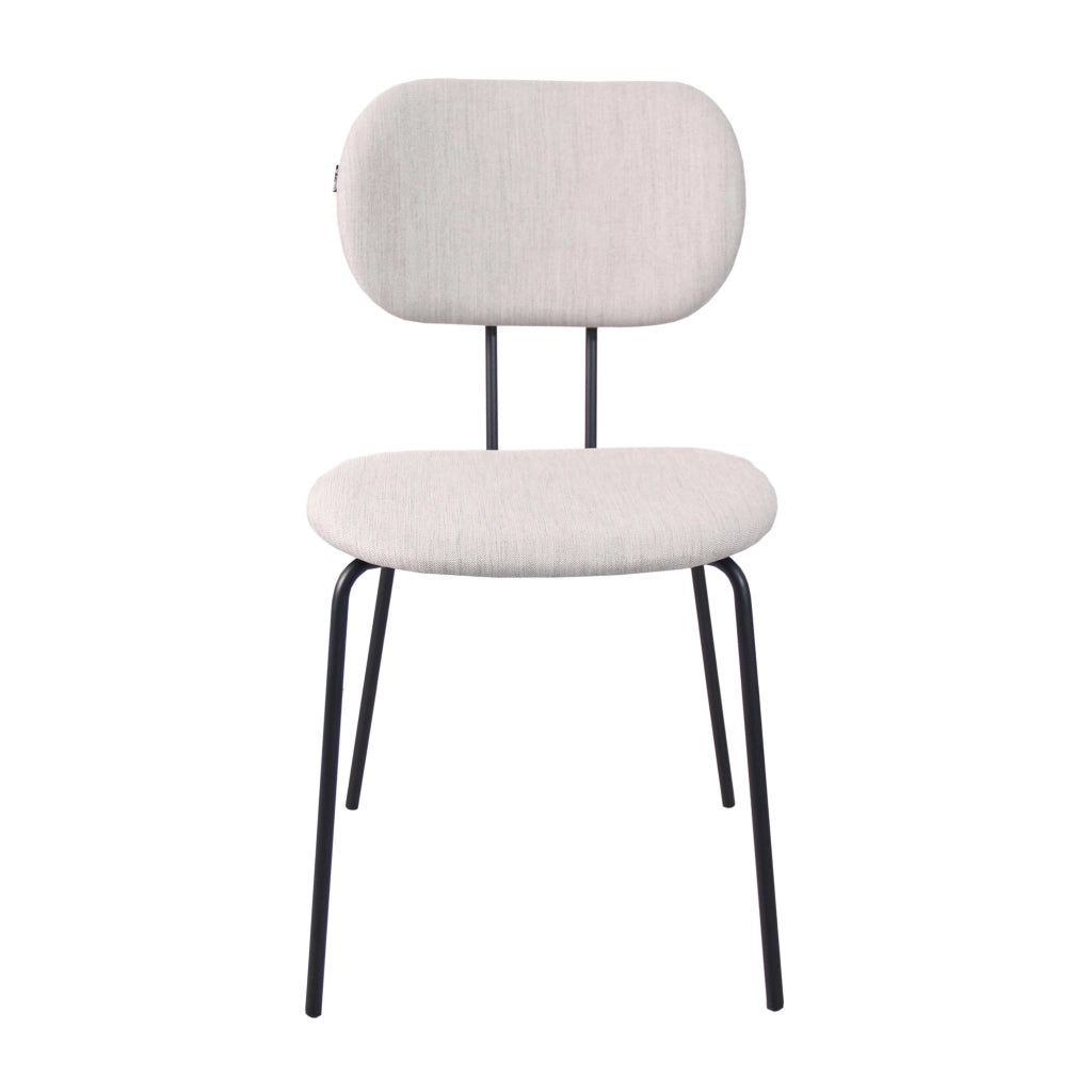 Oviala - Set di 2 sedie di design in acciaio e legno grigio