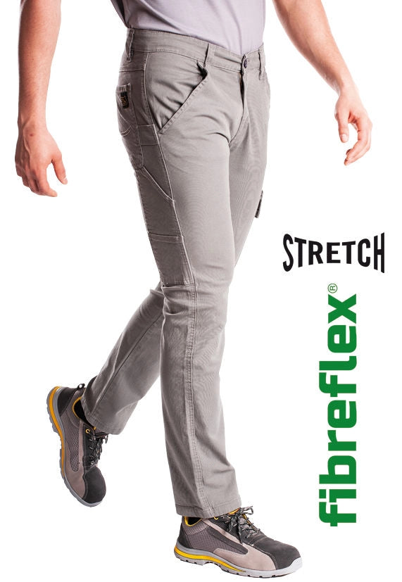 Rica Lewis 5429962 Carp27 Pantaloni da Lavoro Uomo Cotone Stretch Regular Multitasche colore Grigio