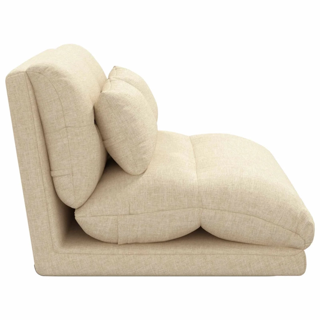 Sedia da Pavimento Crema 110 x 82 x 55 cm Tessuto 42028207