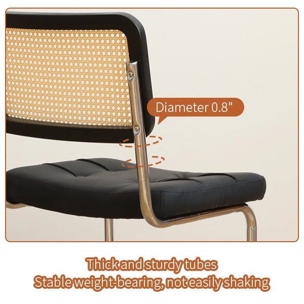 Sedie da Pranzo Set 4 Pezzi Imbottite ¨C MINIMAL ¨C Similpelle con Gambe in Metallo Cromato