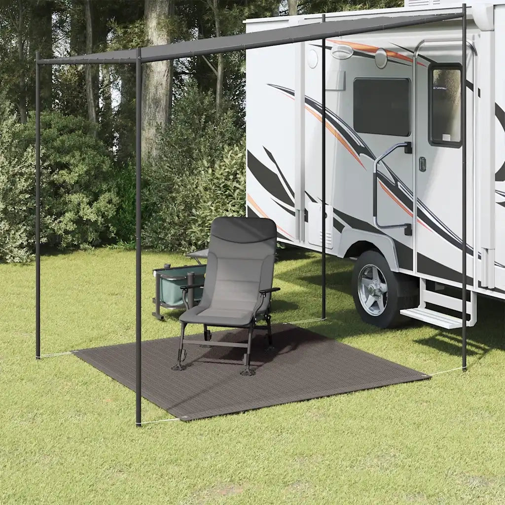 Tappetino per Tenda | Tappeto da campeggio 250x250 cm Antracite in HDPE