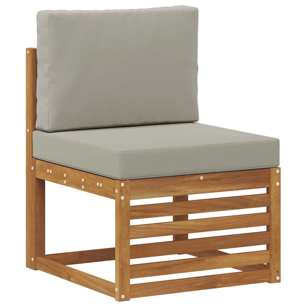 Set divani con cuscino 3 pcs Grigio Naturale e Chiaro 3374291