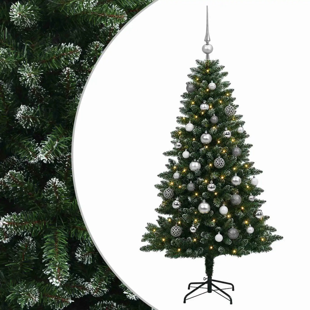 Albero di Natale Artificiale con Palline 150 cm 150 LED 3466192