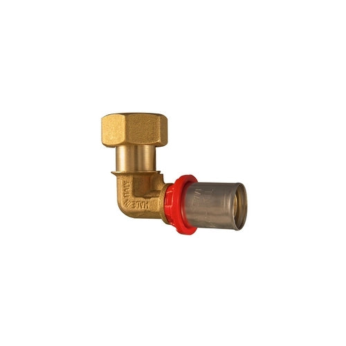 ADATTATORE CURVO SEDE PIANA A PRESSARE PER MULTISTRATO- 3/4 x 25- TDMB- pezzi 1