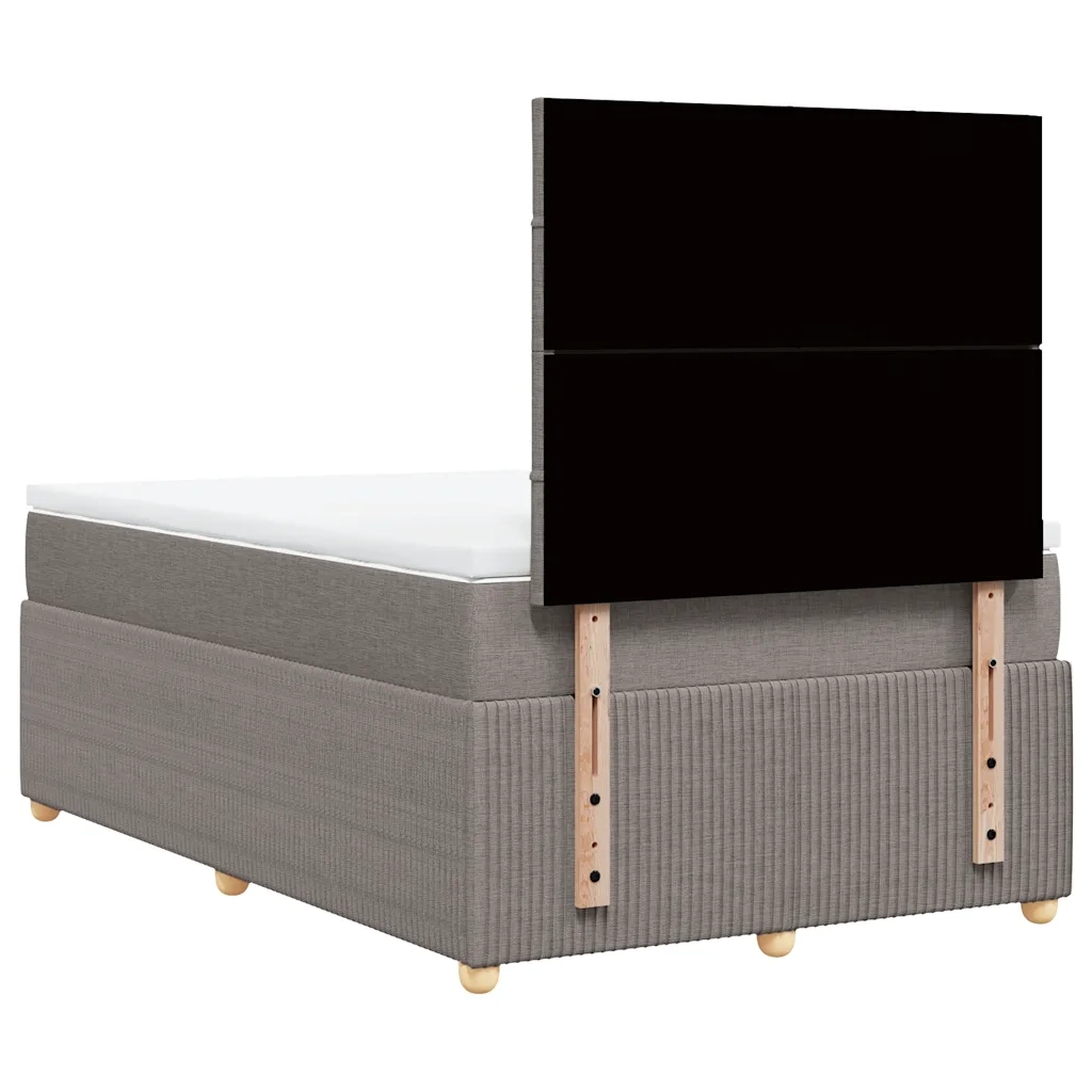 Giroletto a Molle con Materasso Tortora 120x200 cm in Tessuto 3294327