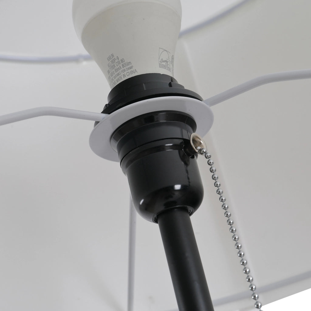 Lampada da terra con paralume in poliestere e cotone ¨C Minimal ¨C E27, bianco