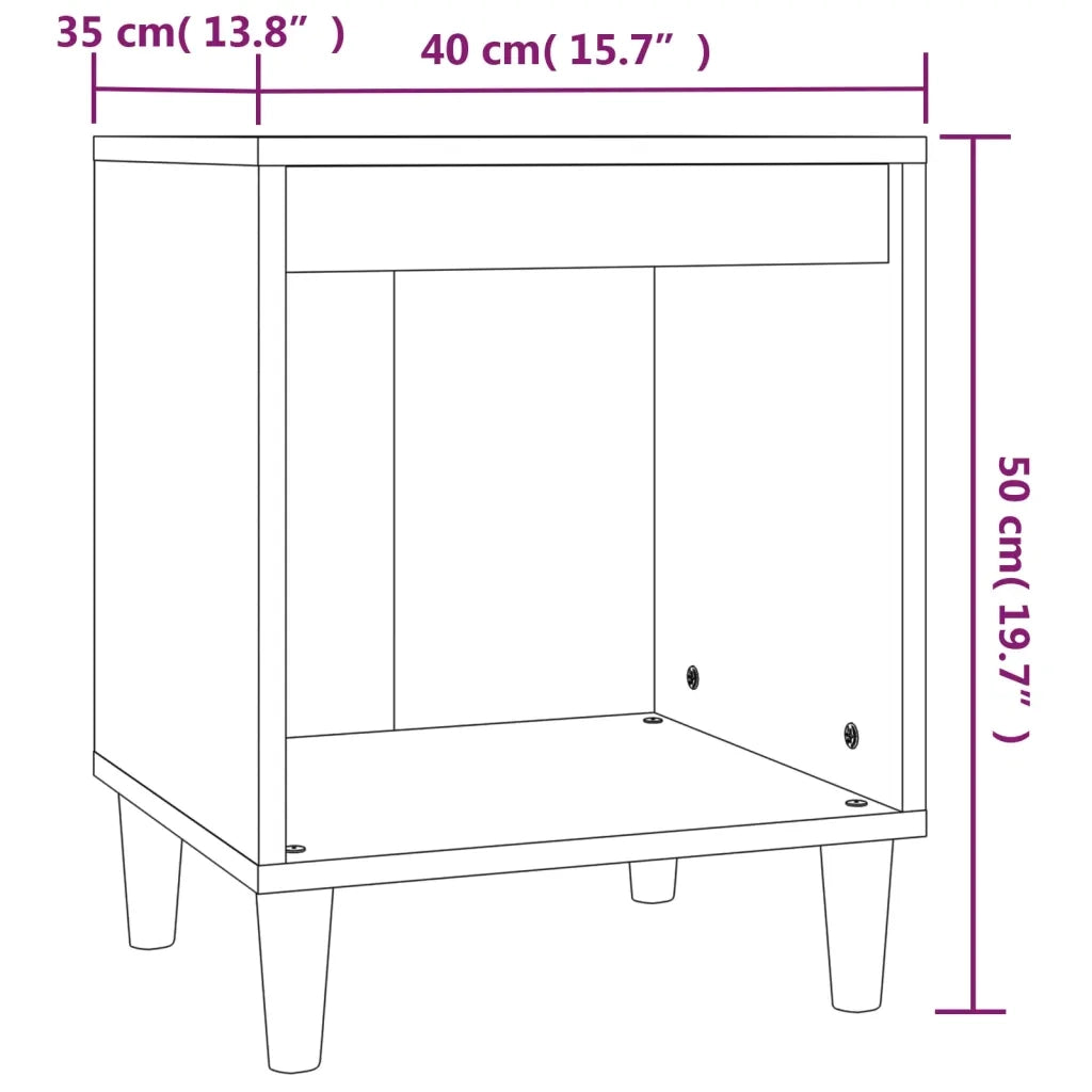 Set di 2 Comodini | Armadio da Notte | Mobiletto da notte Nero 40x35x50 cm