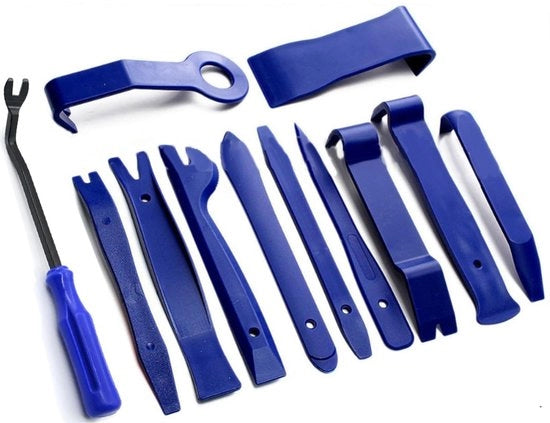 Set di strumenti per allontanamento di sporgenze - Materiale plastico resistente agli urti - Kit di autoattrezzi - Rimuovitore di viti - Rimuovitore di pannelli di porta - Resistente alle abrasioni - Progettazione ergonomico - Autoattrezzi
