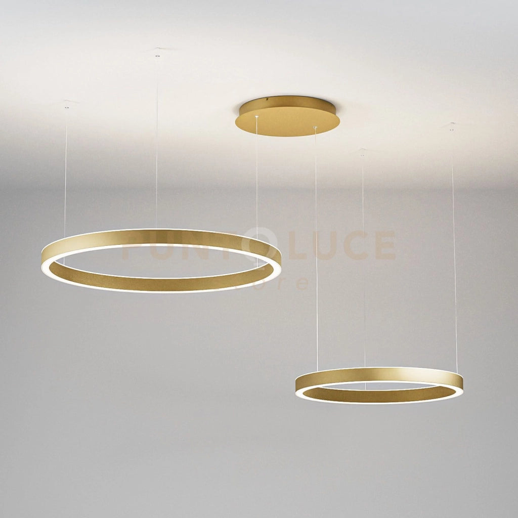 CRISEIDE SS/2D - SOSPENSIONE ORO A LED 3000K 3800LM 75W(35W+840W) DIMMERABILE