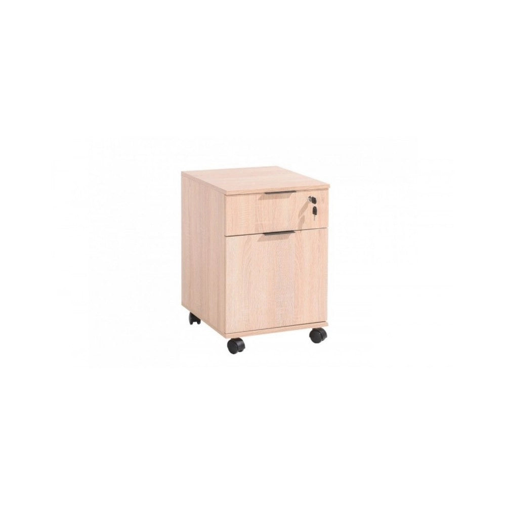 Cassettiera da ufficio con ruote rkm311 colore rovere sonoma