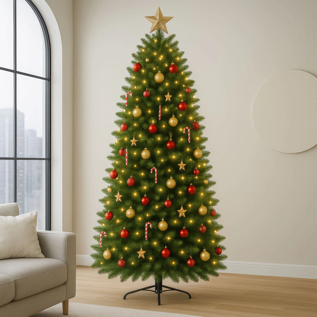 Venus - Albero di Natale effetto realistico in PE e PVC ø104x210H, 1257 Punte