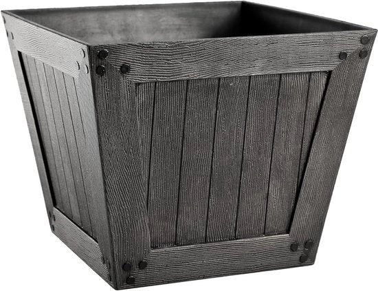 Fioriera per Esterno e Interno in Plastica 31 cm Grigio Scuro