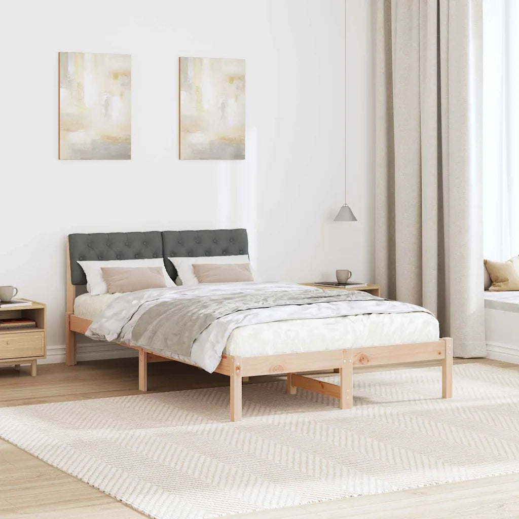 Struttura del letto-Giroletto marrone e grigio scuro 120 x 190 cm 679344