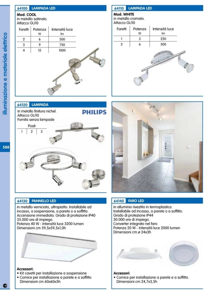 1pz philips lampada 3 faretti gu10 cod:ferx.92392