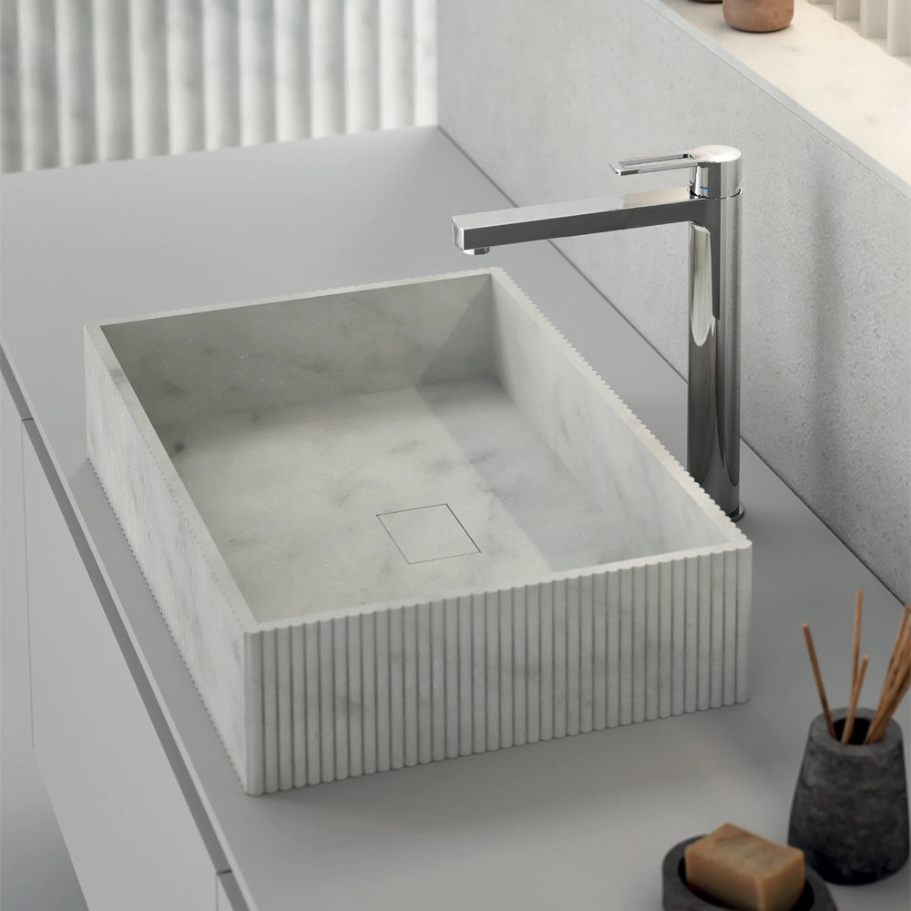 Paffoni coppia miscelatori lavabo alto e bidet senza scarico cromato mod. Ringo