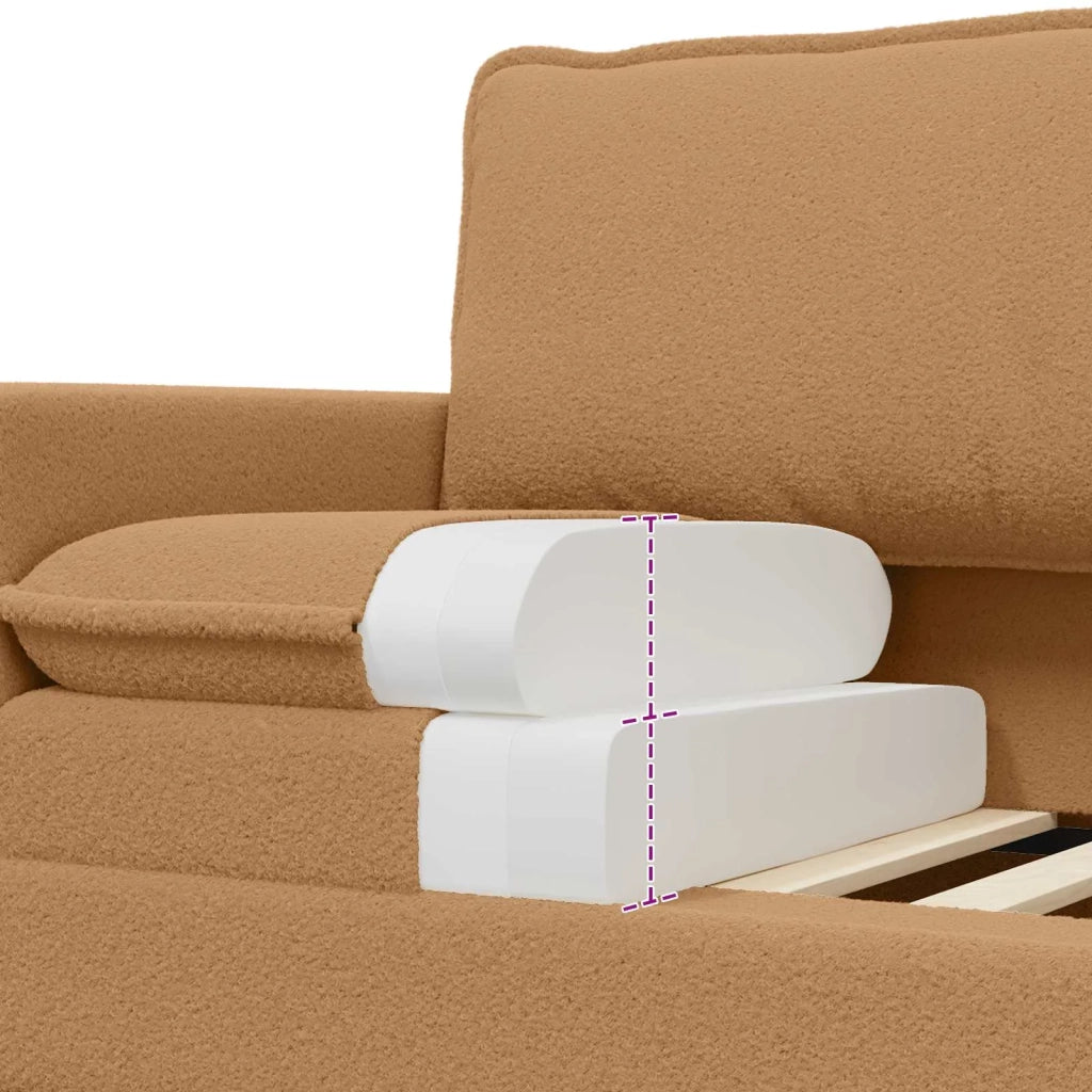 Set di divani 2 pz Beige Tessuto 3417082