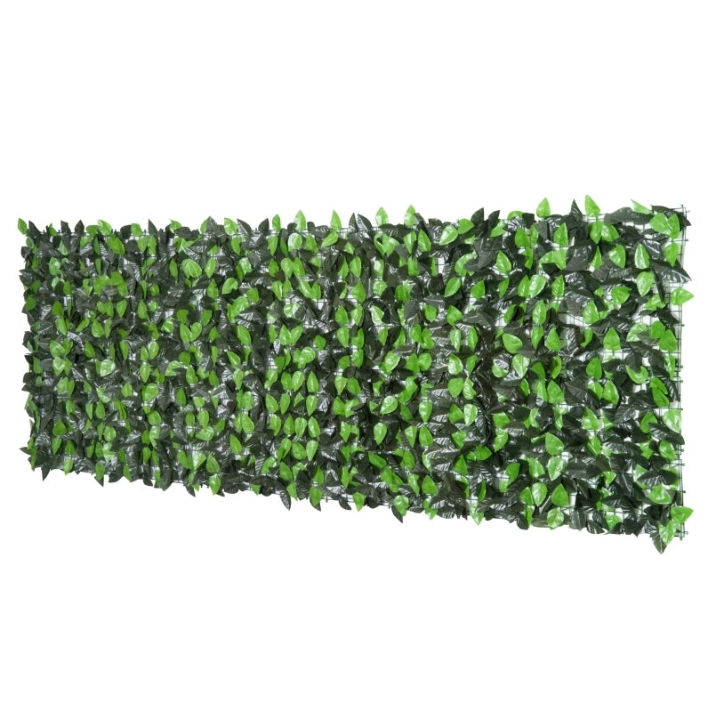 Siepe artificiale frangivista 300x100 cm in tessuto verde per esterni