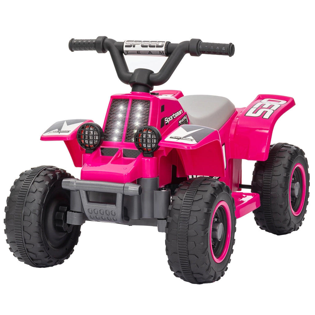 Quad Elettrico per Bambini ¨C Minimal ¨C Rosa, LED, 18-36 Mesi