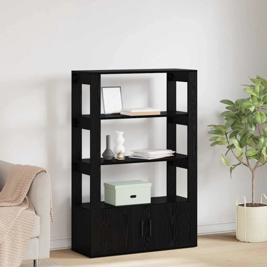 Credenza Rovere nero 30 x 80 x 119.5 cm Legno multistrato 881098