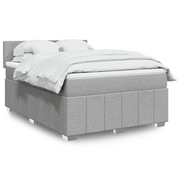 Giroletto a Molle con Materasso Grigio Chiaro 160x200cm Tessuto