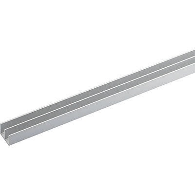 PROFILO CANALINA DOPPIA ARCANSAS - ALLUM ARGENTO S.MM 1,0 MM 20X18 H.CM 200- 5 pezzi