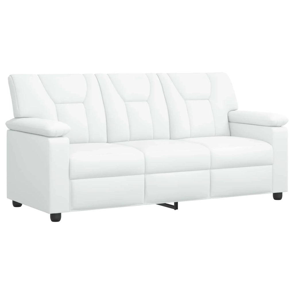 Set di divani 3 pcs Bianco Similpelle 3430557