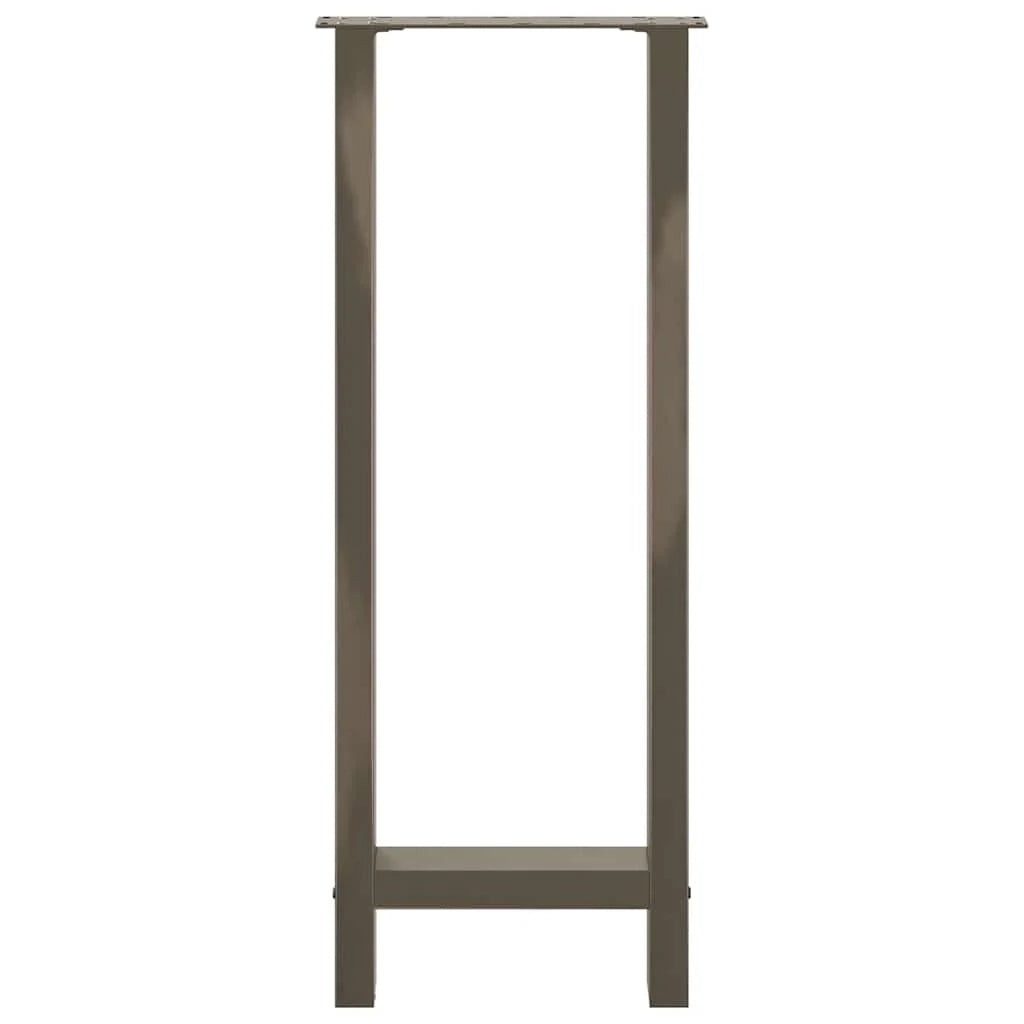 Set di 2 gambe per tavolo da bar in acciaio naturale robuste ed esteticamente gradevoli 40 x 100 cm 02_0057579
