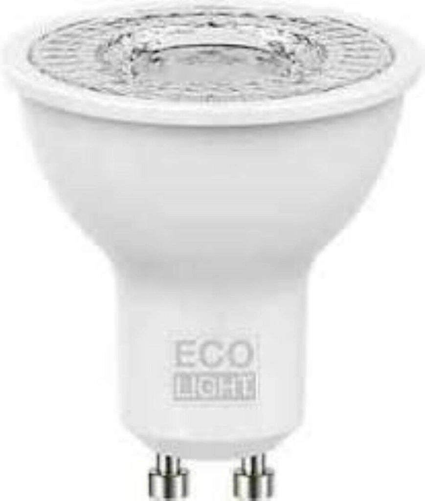 Faretto Led Luce Calda Spot 6W=50W - Gu10 - 110° - 3000K Set 2 Pezzi - Bisonte