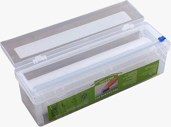 Dispensatore di carta da cucina in plastica con taglierino a scorrimento - contenitore di archiviazione per carta da cucina in plastica in cucina - accessorio di cucina utile
