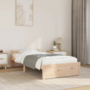 Giroletto-Struttura Letto in Legno Massello 75x190 cm Small Single 672213