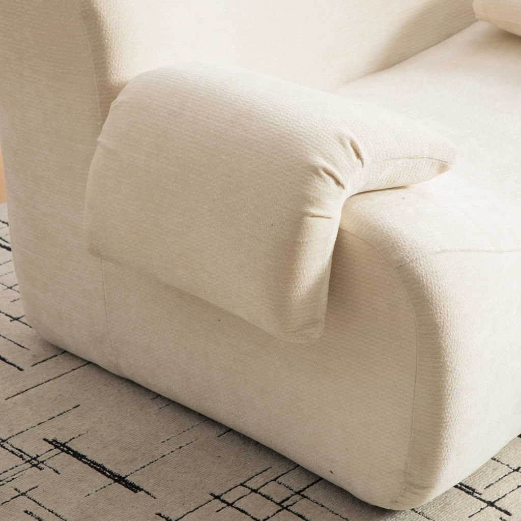 Divano componibile in tessuto ciniglia; schiuma 30D; antiscivolo; facile da spostare - Beige