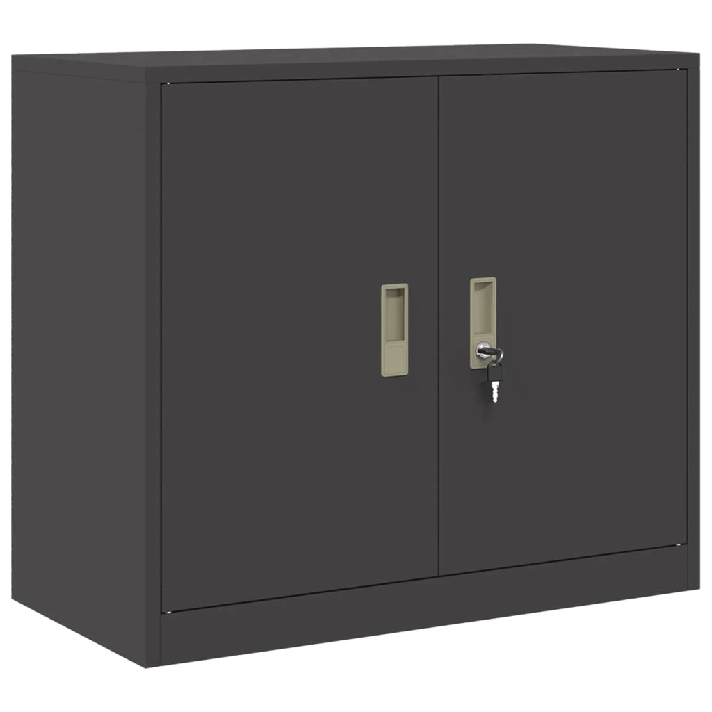 Armadio 2 pz Nero 80 x 40 x 160 cm Acciaio Bloccabile 3438729