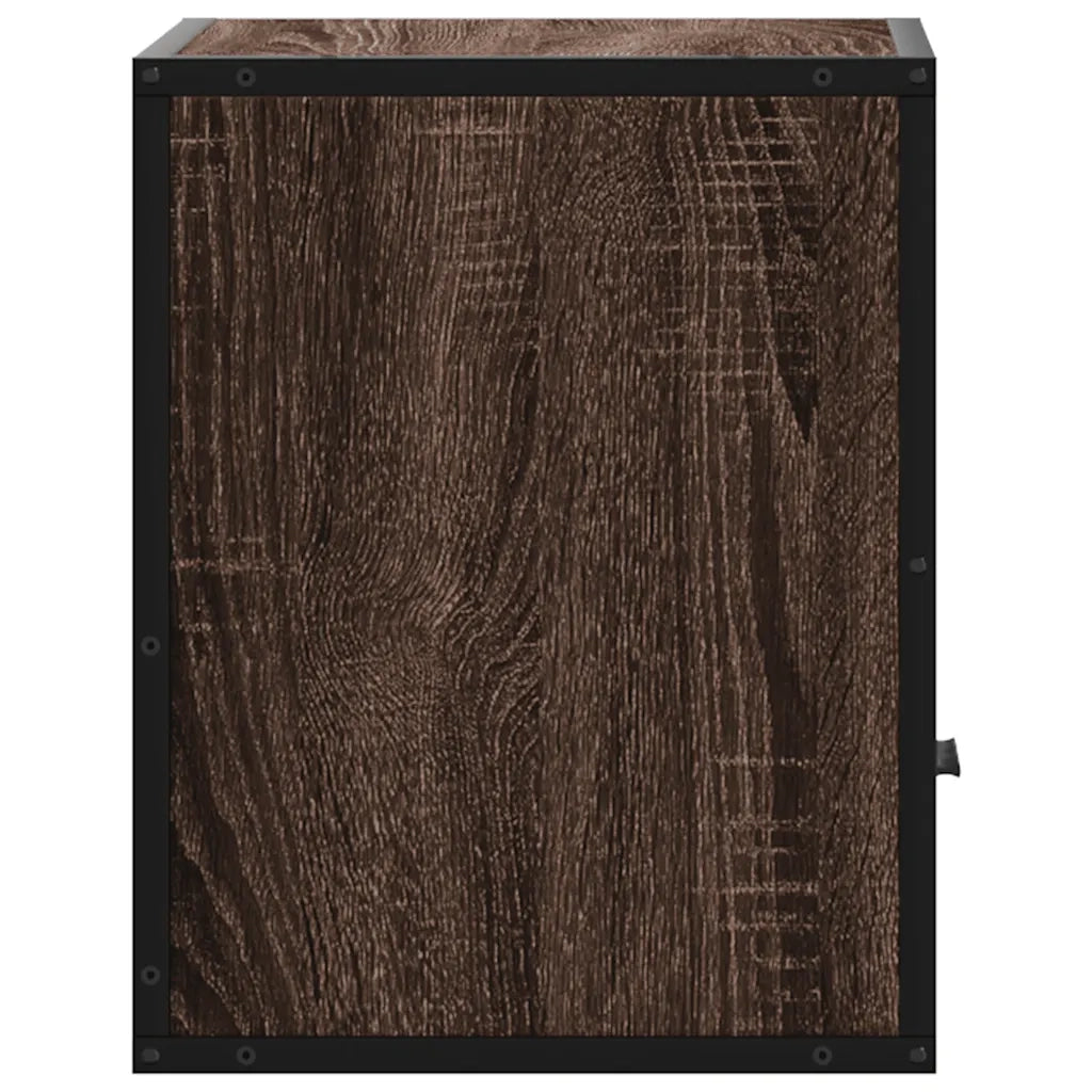 Comodini a Muro 2 pz-Set di 2 Tavolino da notte Rovere Marrone 40x31x39,5 cm 724571