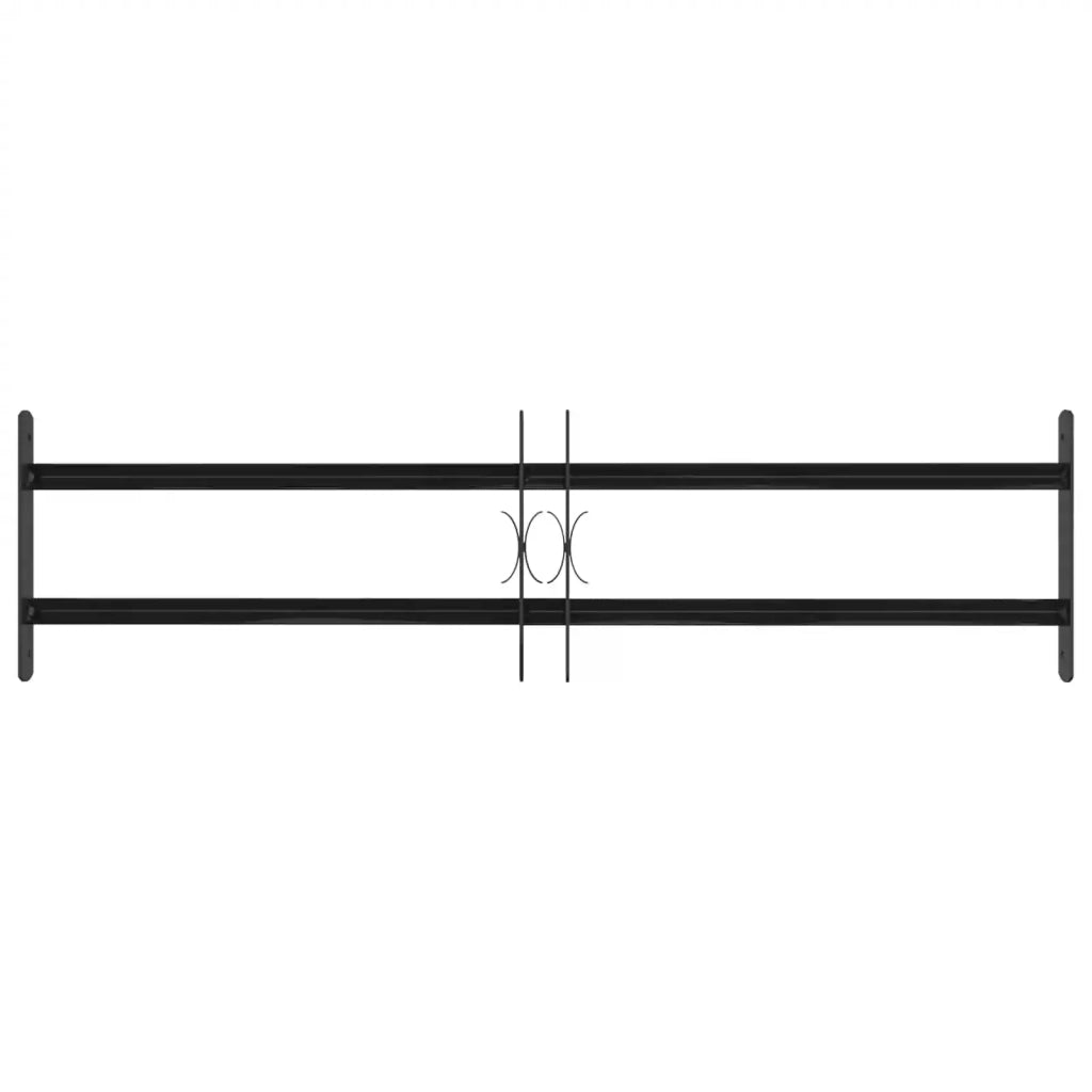 Griglia Finestra 115 x 30 cm Acciaio verniciato a polvere Nero 42020559
