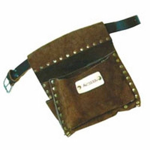 Mass Borsa Carpentiere 3 Tasche in Pelle Prima Scelta Extra Morbida Borchiata colore Marrone