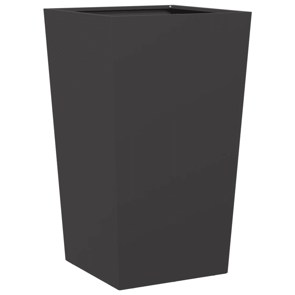 Fioriere da Giardino 2 pz Nere 45x45x75 cm in Acciaio 851095