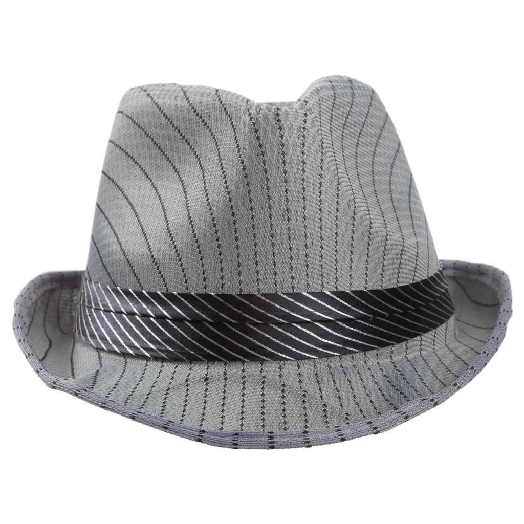 Cappello fedora grigio con nastro 58