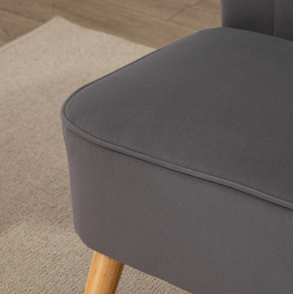 DIVANO Compatto 117x56,5x77 cm Poliestere Grigio Scuro