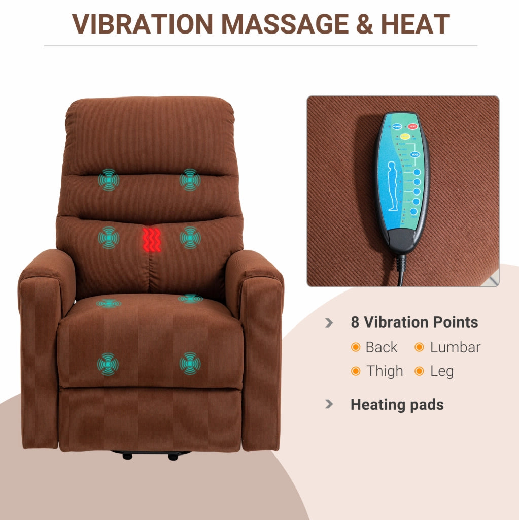 Poltrona relax elettrica con sollevamento, massaggio e riscaldamento