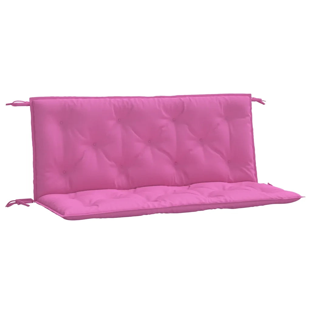 Cuscini per Panca da Giardino 2 pz-Set di 2 Cuscini per panchina da esterno Rosa 120x50x7 cm in Tessuto