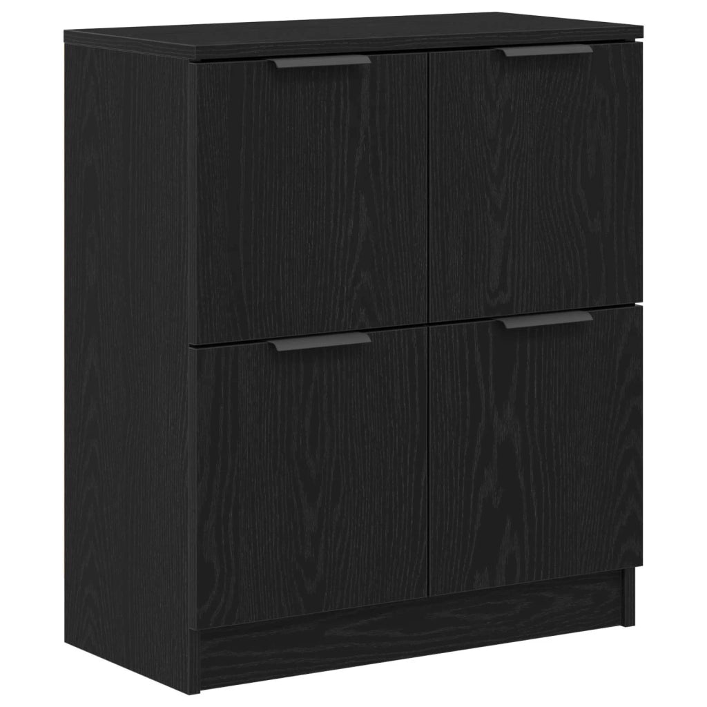 Credenza | Madia | Buffet da pranzo | Armadio da pranzo Rovere Nero 60 x 30 x 70 cm Legno multistrato