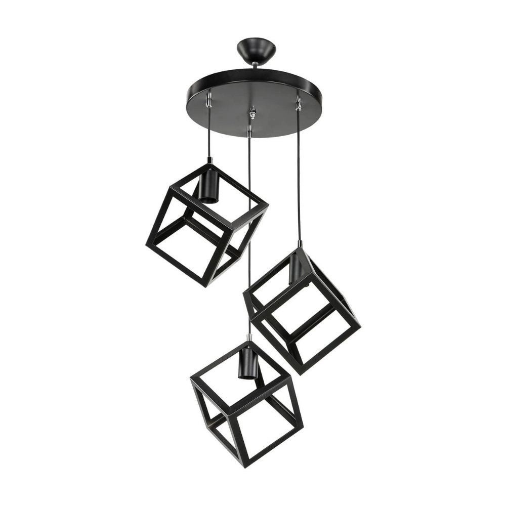 Lampada a sospensione 3 cubi Agatha MDL3790 colore nero