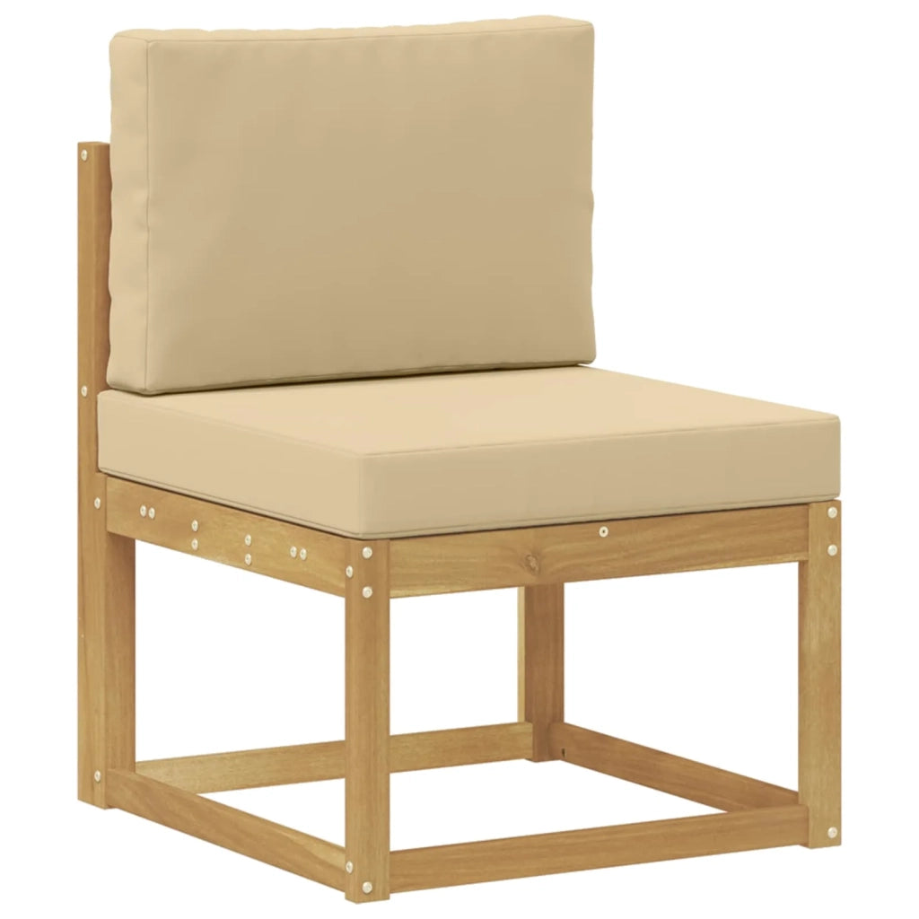 Set di divani da esterno 5 pz Bianco e Beige 3387617