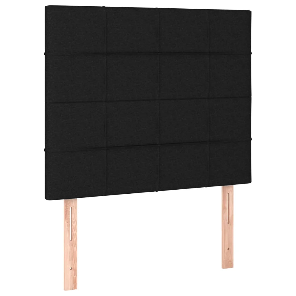 Testiera | Testata Nera 100x5x118/128 cm Tessuto