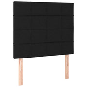 Testiera | Testata Nera 100x5x118/128 cm Tessuto