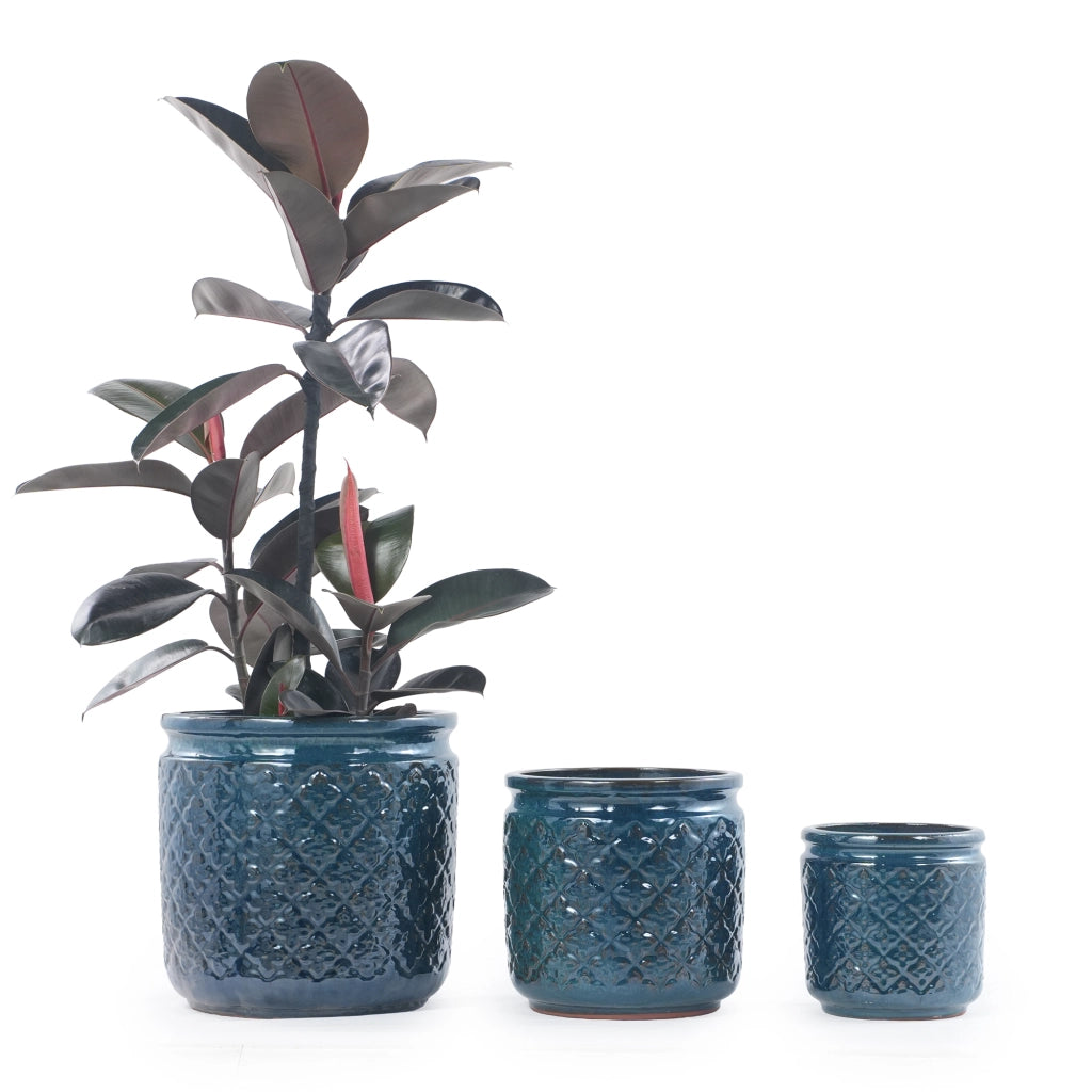 VASI Set da 3 pezzi Ø38/30,5/23 cm Ceramica Blu navy