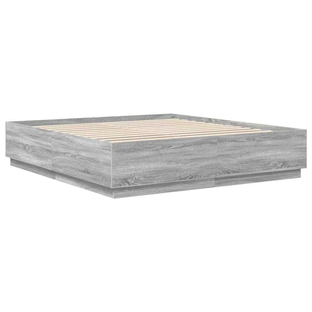 Struttura del letto con testiera Grigio Sonoma 180 x 200 cm 3408143